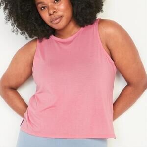 Old Navy Active Pink UltraLite Crop Tank Top 4X